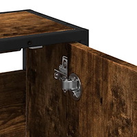 vidaXL Spegelskåp för badrum rökfärga ek 65x20x60 cm konstruerat trä