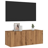 vidaXL Väggmonterad tv-skåp artisan ek 80x30x30 cm konstruerat trä
