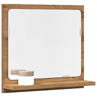 vidaXL Spegelskåp för badrum artisan ek 40x11x37 cm konstruerat trä