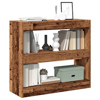 vidaXL Bokhylla/Rumsavdelare gammalt trä 80x30x72 cm