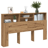 vidaXL Sänggavel m förvaring ek 180x19x103,5 cm konstruerat trä
