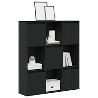 vidaXL Bokhylla svart ek 89x24x101,5 cm konstruerat trä
