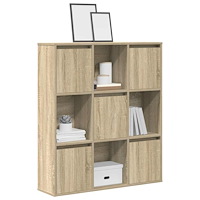 vidaXL Bokhylla sonoma-ek 89x24x101,5 cm konstruerat trä