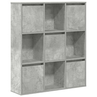 vidaXL Bokhylla betonggrå 89x24x101,5 cm konstruerat trä