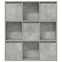 vidaXL Bokhylla betonggrå 89x24x101,5 cm konstruerat trä