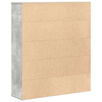 vidaXL Bokhylla betonggrå 89x24x101,5 cm konstruerat trä