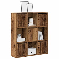 vidaXL Bokhylla åldrat trä 89x24x101,5 cm konstruerat trä