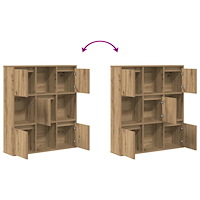 vidaXL Bokhylla ek 89x24x101,5 cm konstruerat trä