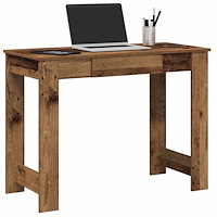 vidaXL Skrivbord åldrat trä 100x45x75 cm konstruerat trä