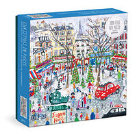 Galison Mudpuppy Michael Storrings Christmas in Paris 1000 Piece Foil Puzzle