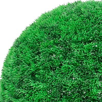vidaXL Plastkulor av buxbom med LED-lampor 2 st gröna 52 cm