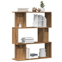 vidaXL Bokhylla artisan ek 80x24x96 cm konstruerat trä