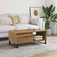 vidaXL Soffbord artisan ek 90x50x36,5 cm konstruerat trä