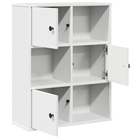 vidaXL Bokhylla vit 60x24x76,5 cm konstruerat trä