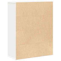 vidaXL Bokhylla vit 60x24x76,5 cm konstruerat trä