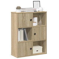 vidaXL Bokhylla sonoma-ek 60x24x76,5 cm konstruerat trä