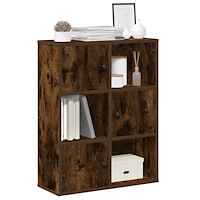 vidaXL Bokhylla rökfärgad ek 60x24x76,5 cm konstruerat trä