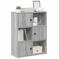 vidaXL Bokhylla grå sonoma 60x24x76,5 cm konstruerat trä