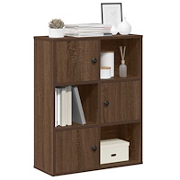 vidaXL Bokhylla brun ek 60x24x76,5 cm konstruerat trä