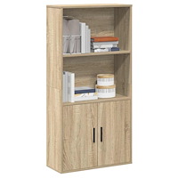 vidaXL Bokhylla sonoma-ek 60x24x120 cm konstruerat trä