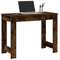 vidaXL Skrivbord rökfärgad ek 100x45x75 cm konstruerat trä
