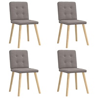 vidaXL Matstolar 4 st taupe tyg