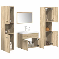 vidaXL Badrumsmöbler set 5 delar sonoma-ek konstruerat trä