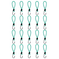 vidaXL Gummistroppar med krok 20 st 15 cm