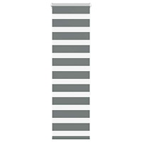 vidaXL Rullgardin zebra mörkgrå 45x150 cm tyg bredd 40,9 cm polyester