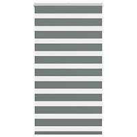 vidaXL Rullgardin zebra mörkgrå 80x150 cm tyg bredd 75,9 cm polyester
