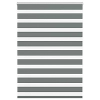 vidaXL Rullgardin zebra mörkgrå 105x150 cm tyg bredd 100,9cm polyester