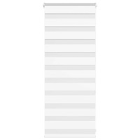 vidaXL Rullgardin zebra vit 55x100 cm tyg bredd 50,9 cm polyester