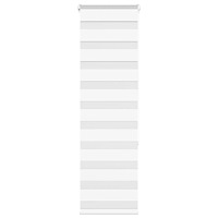 vidaXL Rullgardin zebra vit 45x150 cm tyg bredd 40,9 cm polyester