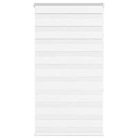 vidaXL Rullgardin zebra vit 75x150 cm tyg bredd 70,9 cm polyester