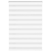vidaXL Rullgardin zebra vit 105x150 cm tyg bredd 100,9 cm polyester