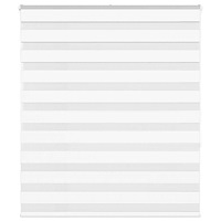 vidaXL Rullgardin zebra vit 125x150 cm tyg bredd 120,9 cm polyester