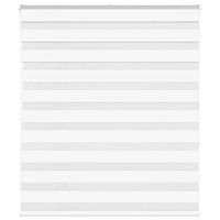 vidaXL Rullgardin zebra vit 135x150 cm tyg bredd 130,9 cm polyester