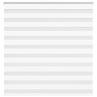 vidaXL Rullgardin zebra vit 150x150 cm tyg bredd 145,9 cm polyester