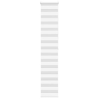 vidaXL Rullgardin zebra vit 40x200 cm tyg bredd 35,9 cm polyester