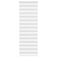 vidaXL Rullgardin zebra vit 70x200 cm tyg bredd 65,9 cm polyester