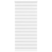 vidaXL Rullgardin zebra vit 95x200 cm tyg bredd 90,9 cm polyester