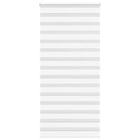 vidaXL Rullgardin zebra vit 110x200 cm tyg bredd 105,9 cm polyester