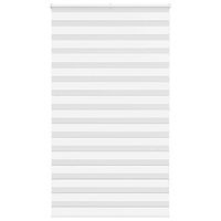 vidaXL Rullgardin zebra vit 120x200 cm tyg bredd 115,9 cm polyester