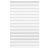 vidaXL Rullgardin zebra vit 145x200 cm tyg bredd 140,9 cm polyester