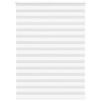 vidaXL Rullgardin zebra vit 155x200 cm tyg bredd 150,9 cm polyester