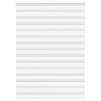 vidaXL Rullgardin zebra vit 160x200 cm tyg bredd 155,9 cm polyester