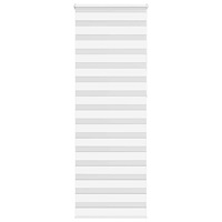 vidaXL Rullgardin zebra vit 70x230 cm tyg bredd 65,9 cm polyester