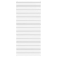vidaXL Rullgardin zebra vit 105x230 cm tyg bredd 100,9 cm polyester