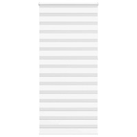 vidaXL Rullgardin zebra vit 110x230 cm tyg bredd 105,9 cm polyester