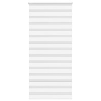 vidaXL Rullgardin zebra vit 115x230 cm tyg bredd 110,9 cm polyester